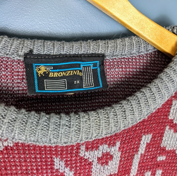 ✨SOLD✨Vintage 80s 90s Abstract Acrylic Sweater - Picture 5 of 7